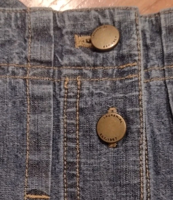 Maxi falda vaquera larga vintage de Ralph Lauren Jeans Co. Ralph Lauren talla 12 botones Foto 4 de 4