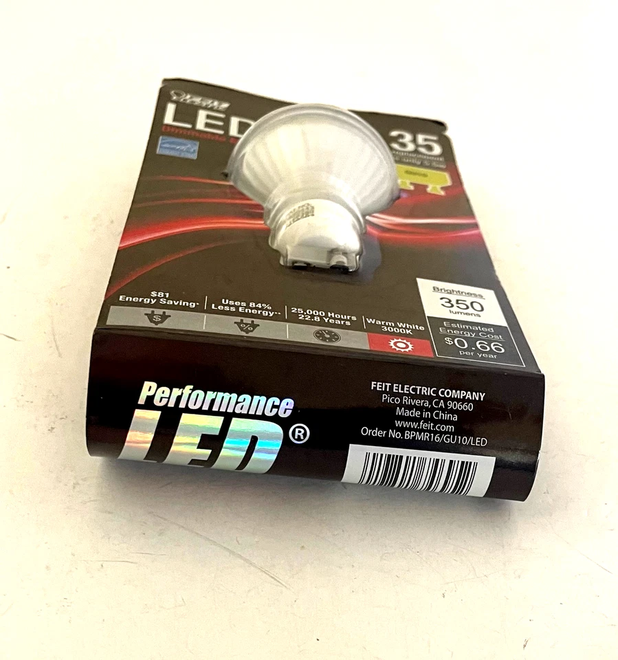 Feit Electric Dimmable LED MR16 5.5W 350 Lumens 35 Watt GU10 - 4 Pack - Image 4 of 4