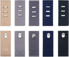 10 Pieces Pants Waist Extenders with Metal Hook for Pants, Jeans, Trousers and S