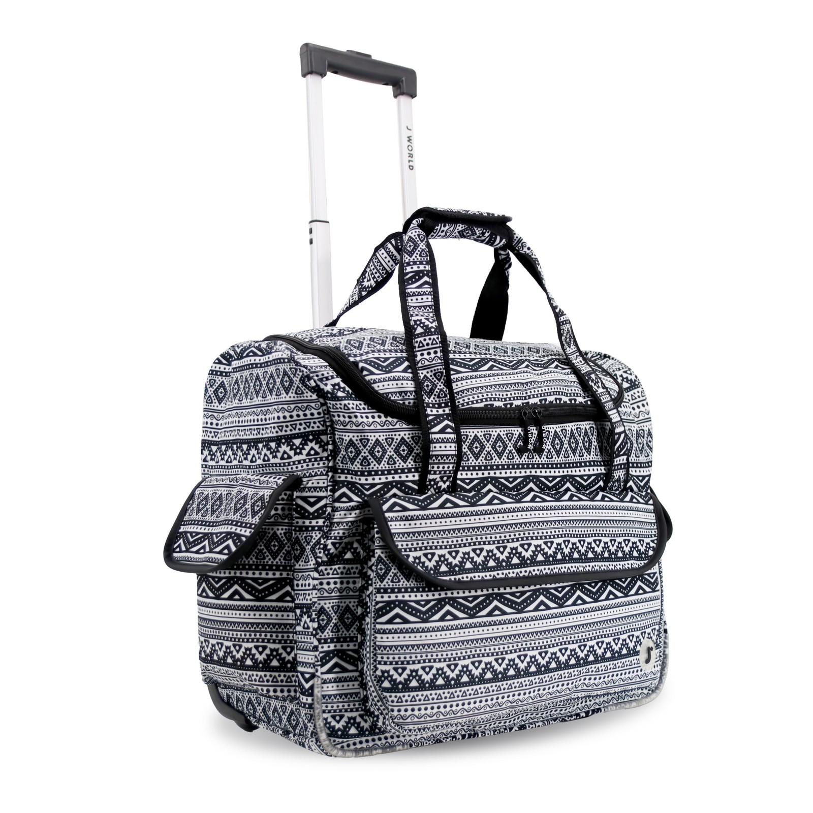 J World Donna Rolling Tote Bag on Wheels for Women. Roller L