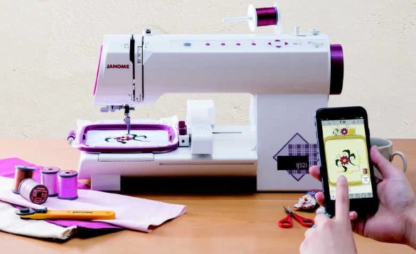 New! JANOME IJ521 Smart Sewing Machine Embroidery Machine dot Customizer #W1212 - Image 4 of 4