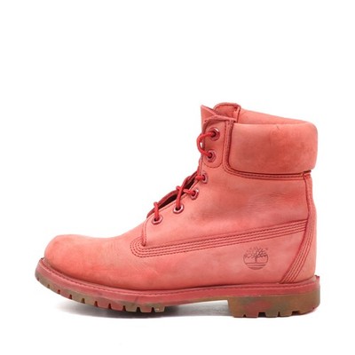 Timberland Damen 6-Inch Premium Boot Rot Leder Mittel Schaft Stiefel EU 38,5