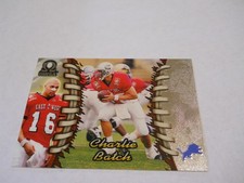 CHARLIE BATCH ROOKIE CARD DETROIT LIONS 1998 PACIFIC OMEGA. rookie card picture