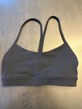 Lululemon Flow Y Adjustable Bra Light Support, A  C Cups - Black BLK Size 4
