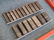 Snap On 18Pc LARGE Metric 1/2 Dr Deep Impact Socket Set 15-27,29,30,32,34,36mm