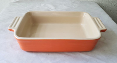 Le Creuset Orange Flame Rectangular Stoneware 20 oz Baking Dish