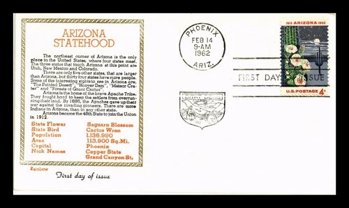 DR JIM STAMPS US COVER ARIZONA STATEHOOD 50TH ANNIVERSARY FDC SCOTT 1192