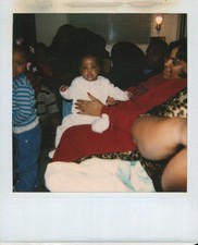 Old Vintage Photo COLOR POLAROID BLACK AFRICAN AMERICAN MAN WOMAN BOY GIRL BABY