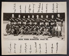 3 New York Rangers Team Issued Type 1 Photo RMY LOA NHL Hockey Signatures