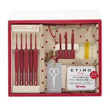 Tulip Tulip Knitting Needles "ETIMO Red Crochet Set Red" NEW
