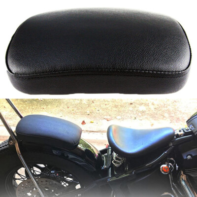 Rectangle Motorcycle Rear Passenger Pillion Seat Pad Leather 8