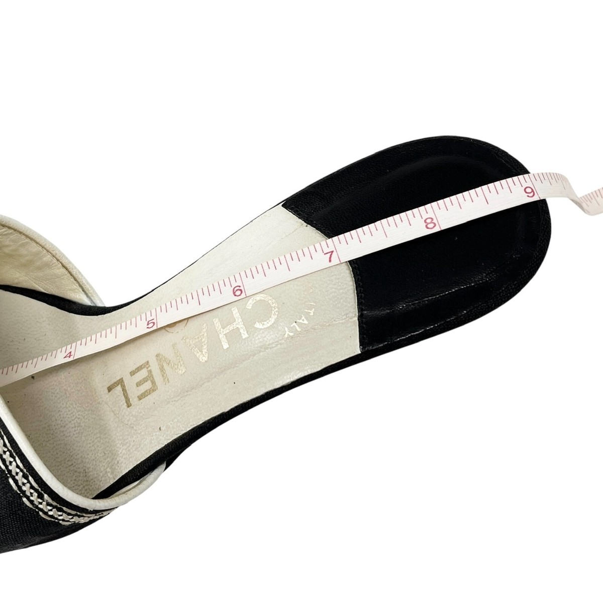 ヴィンテージシャネルC H A N E L.36.5 CHANEL Vintage Big CC Mark Logo Flat Slide Sandals #36-36.5