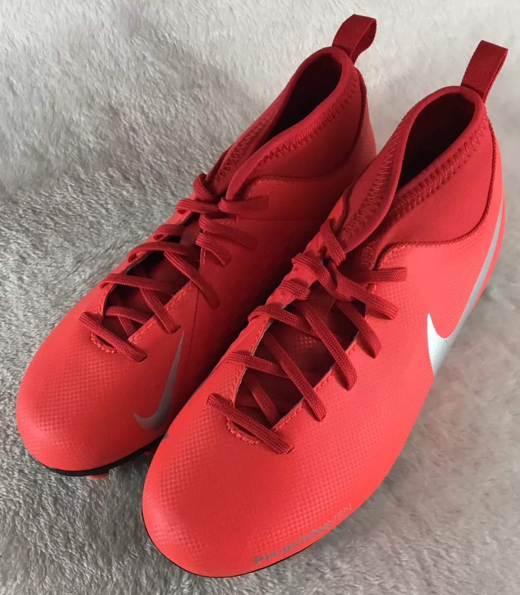 Nike JR Phantom VSN Club DF FG/MG Soccer Shoes AO3288-600 Crimson Size 4Y New! |