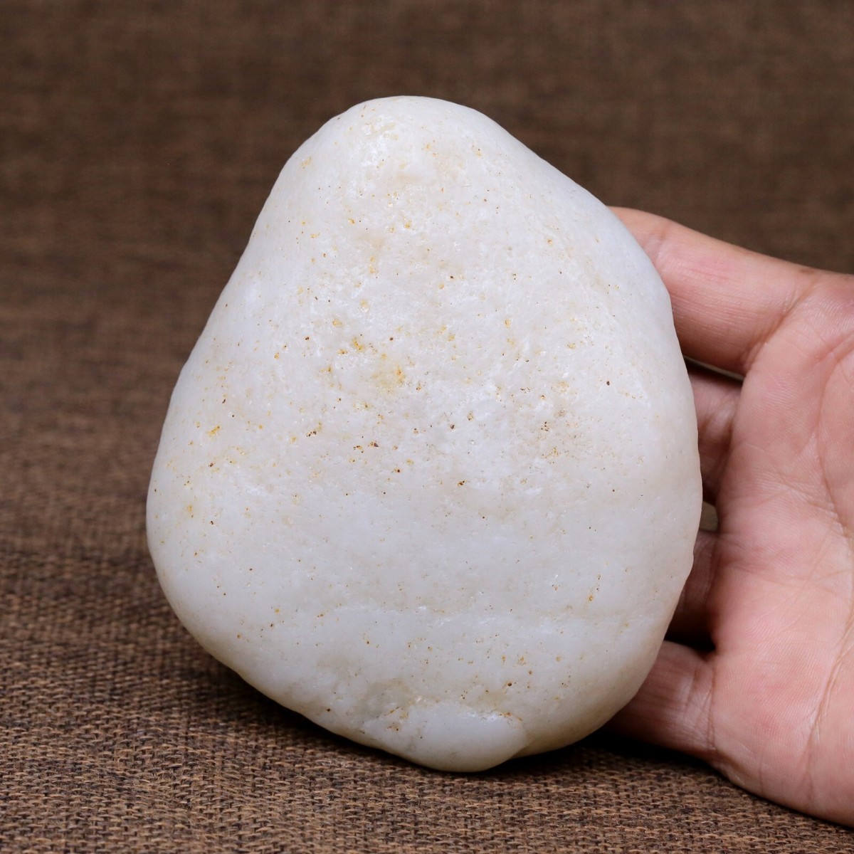 しらたま 540G Certified 100% Hetian White jade(Nephrite) Raw stone