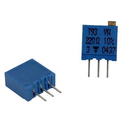 10x 3/8'' Zement Trimmer stehend 2,2kOhm ±10% 0,5W Vishay T93YA222KT20