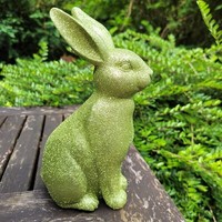 Hasenfigur Hase Osterhase 22 Cm GrüN Hasen Glitzer Deko Osterdeko Glitzerhase
