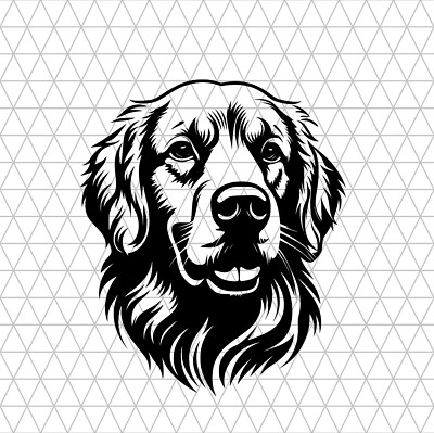 Golden Retriever SVG Vector Clipart Design Silhouette For Vinyl Decal Sticker
