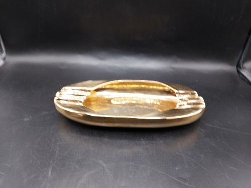 RARE Hazel HANNELL 22kt Gold Ashtray MCM 1950's Oblong Pottery HTF 8.5" - Picture 6 of 24