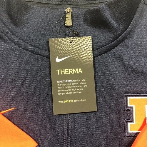 Nike NCAA Illinois Football Training 1/4 Zip-Men Size Large AR9461-419 Rare - Picture 3 of 9