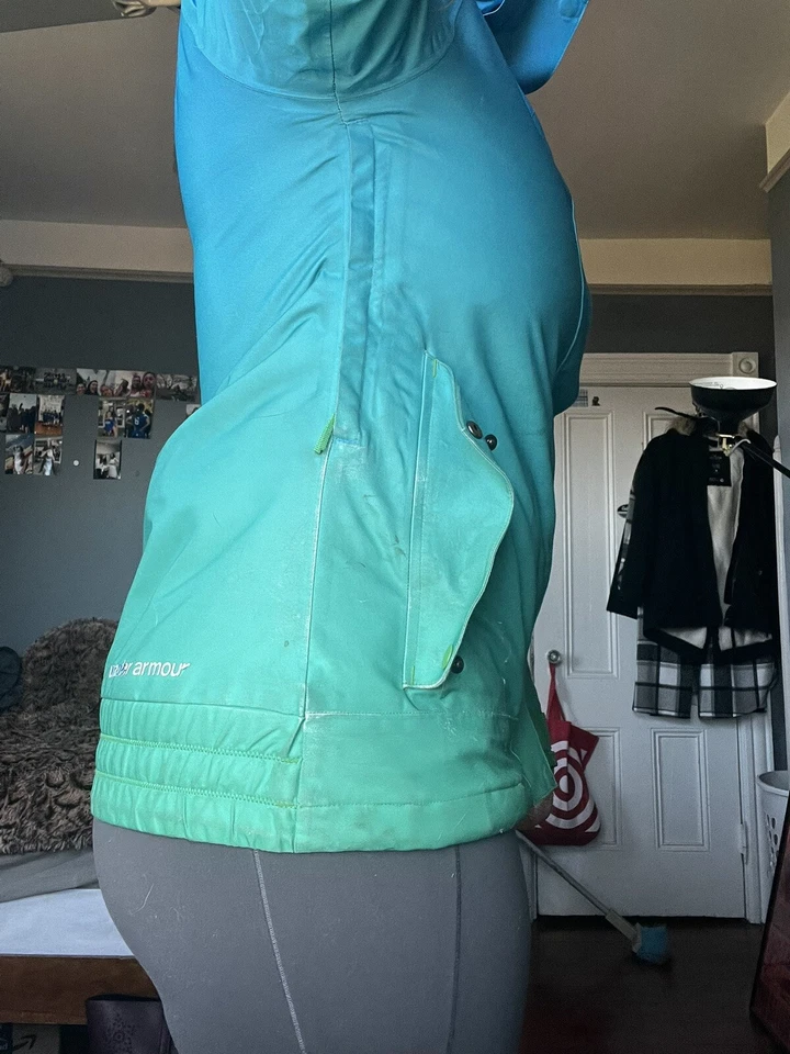 Under Armour ColdGear Invierno Esquí Nieve Snowboard Chaqueta Azul Verde Talla Grande Foto 2 de 4