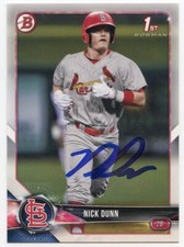 NICK DUNN SIGNED 2018 BOWMAN DRAFT PROSPECTS BASEBALL CARD CARDINALS #BD-149