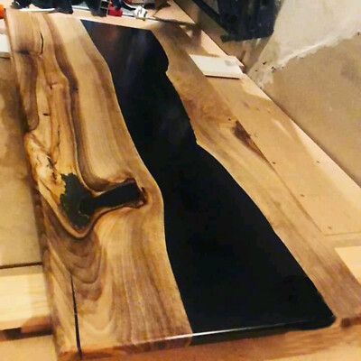 Black Walnut Epoxy Table Top Resin Wooden Epoxy Conference Table for Office Deco