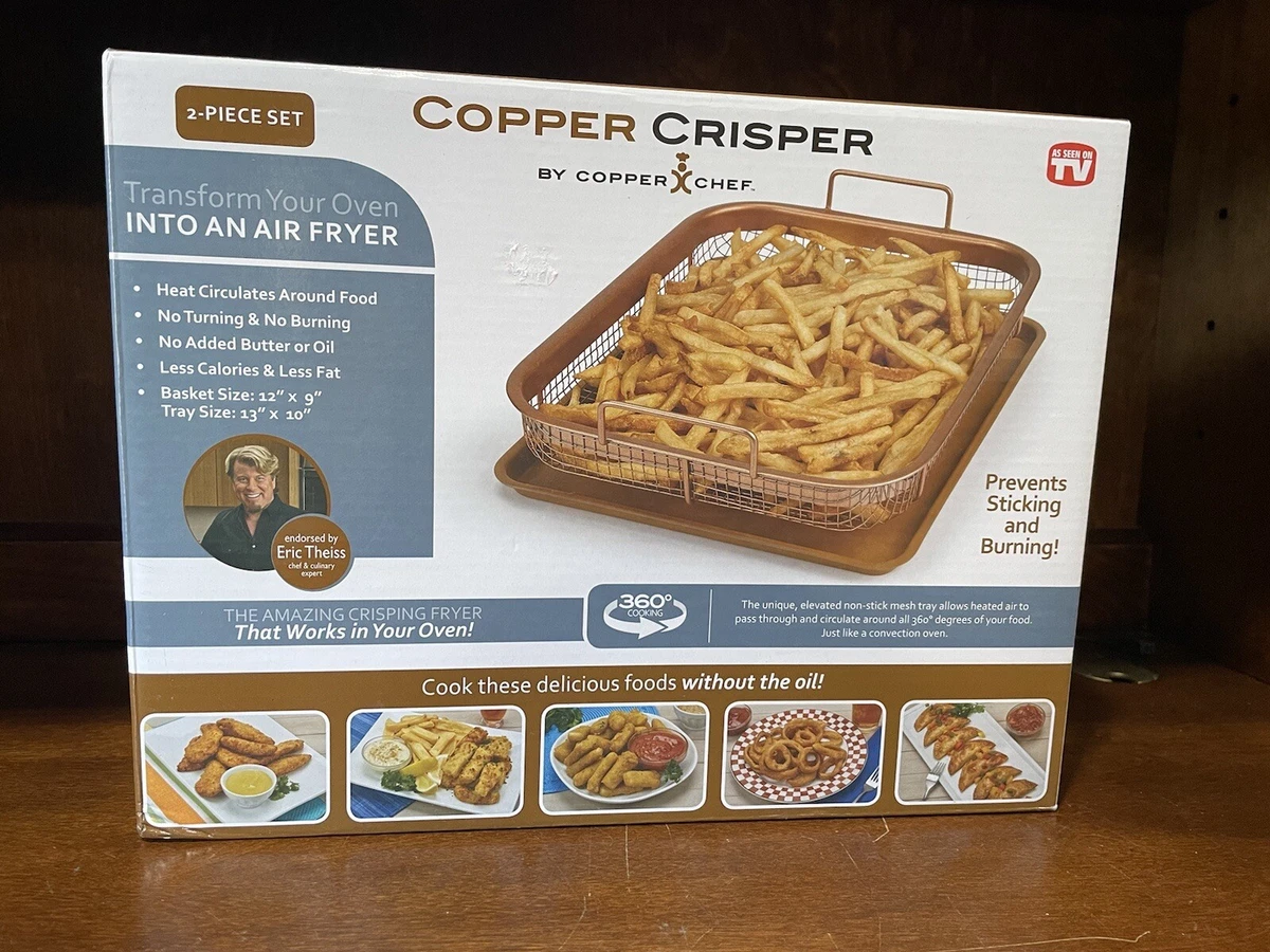 COPPER CRISPER BY COPPER CHEF Seen On TV Turn Your Oven Into An Air Fryer
