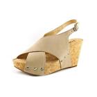 Lucky BRAND Minari Women US 10 Nude Wedge Sandal Pre Owned Blemish 2814
