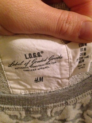 label of graded goods h&m
