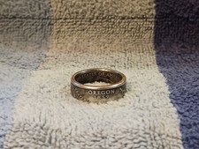 Oregon Handcrafted Washington Quarters coin ring, size 7-1/2 2005