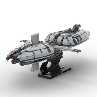 Custom MOC Munificent-class Frigate Ship with Stand and Nameplate 1276 PCS