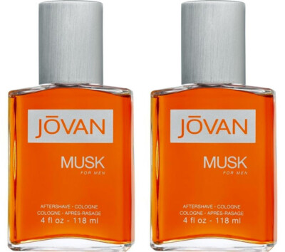 JOVAN Musk For Men After Shave Cologne Splash 2x 118ml Rasierwasser Moschus Duft