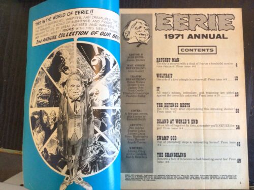 EERIE MAGAZINE 1971 ANNUAL WARREN PUBL KEN SMITH COVER - Picture 3 of 4
