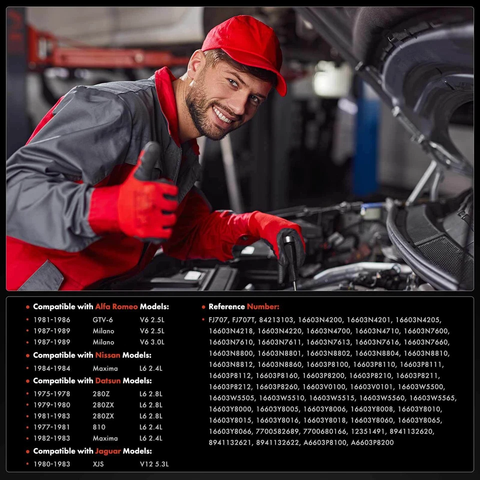 Inyector de combustible 6 piezas para Nissan Máxima 1984 Datsun Máxima 280ZX Alfa Romeo Milano Foto 2 de 4