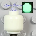 NEW Lego GLOW-in-the-DARK MINIFIG HEAD - Ghost Minifigure Plain White Blank Head