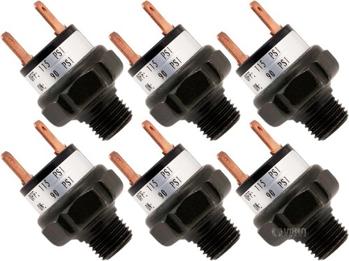 6 PACK 90-115 PSI AIR PRESSURE SWITCH VALVE F/HORN COMPRESSOR TANK 12V VXA7115-6 - Foto 2 di 4