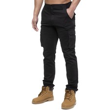 Enzo Mens Cargo Combat Trousers Chino Cotton Denim Jeans Casual Work Wear Pants