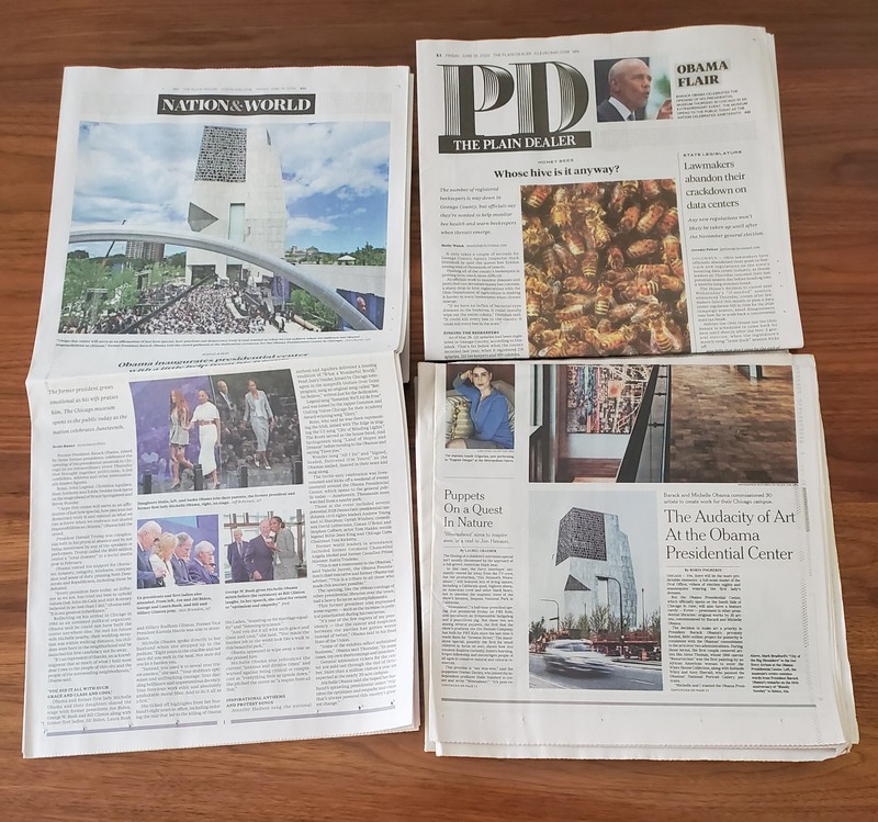Barack Obama Presidential Library NY Times May 2 2026 Plain Dealer June 19 2026