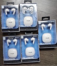 5-Tranquil Muze By Vivitar True Wireless Bluetooth Earbuds. All 5 Sets