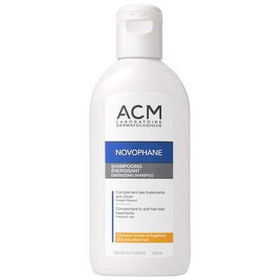 Das energiespendende Shampoo Novophane 200 ml, das vom Laboratoire ACM entwickel