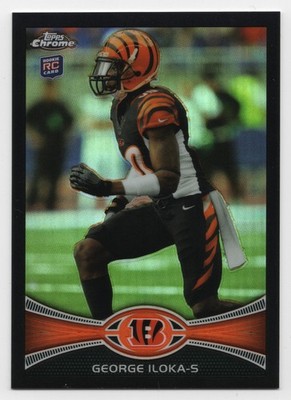 2012 Topps Chrome GEORGE ILOKA #205 Black Refractor Rookie /299-Bengals