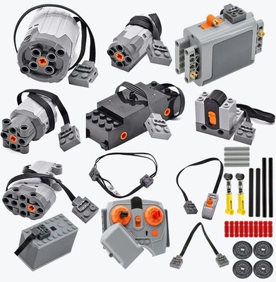 32Pcs Power Function Kit for Train - Motor, Remote Control, Adjustable Speed Par