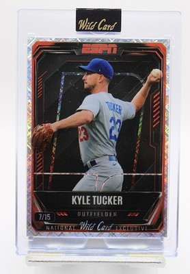 Kyle Tucker 2026 Wild Card ESPN National Exclusive /15 Red Crosshatch Dodgers