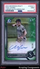 2022 Bowman Chrome Draft Green Refractors Cole Young 1st ROOKIE AUTO 69/99 PSA 9