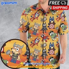 Marvel Super Heroes Bluey Cosplay Hawaiian Shir