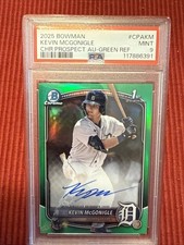 2025 KEVIN MCGONIGLE 1st Bowman Chrome AUTO True Green Refractor PSA 9