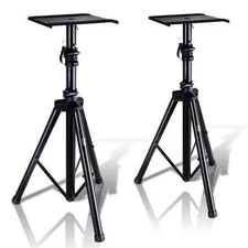Pyle Dual Studio Monitor Speaker Stand Mounts, Universal Device Stands, Pair