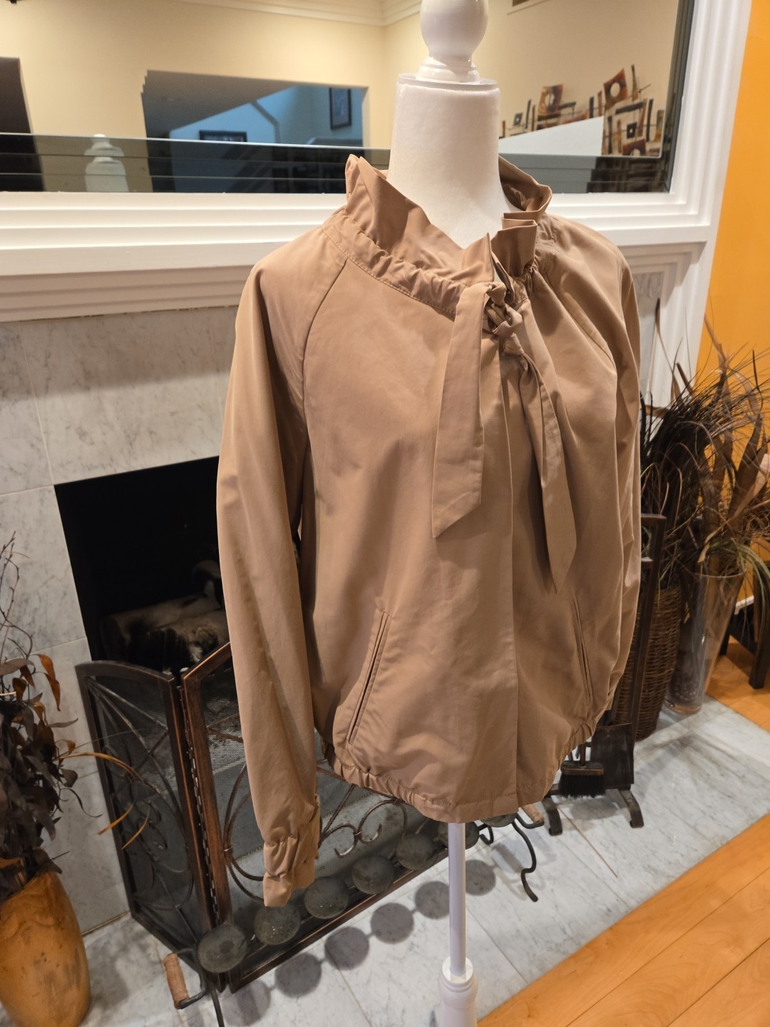 Gap Basic Jacket Women Large Beige Front Button L… - image 15