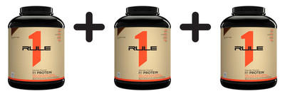 3 x Rule One R1 Protein Naturally Flavored, Chocolate Fudge - (62,50 EUR/kg)