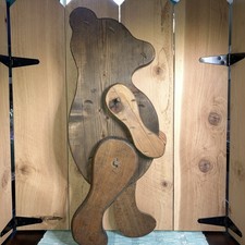 VTG Wooden Teddy Bear Movable Arms Legs 22 X 9 Folk Art Nursery Baby Shower